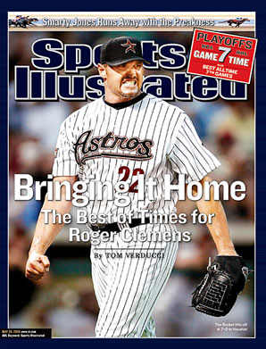 Roger Clemens showed no signs of slowing down in 2004, when he won his seventh and final Cy Young at age 42. (Jed Jacobsohn/Getty Images)